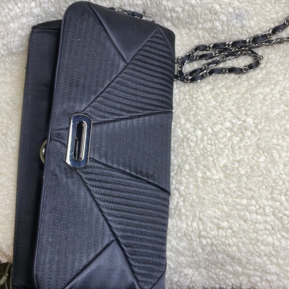 Katy Langley Solid Black Shoulder Evening Bag Woman’s Medium Fold Over 6H X 10W - Picture 5 of 16